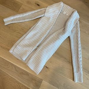 Heavy gap shawl cardigan